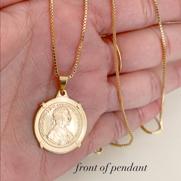 Gold Coin Necklace | 18k Gold Filled - Picture 6 of 8